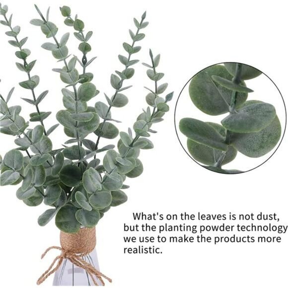 Artificial Eucalyptus Stems Set Greenery Leaves Wedding Farmhouse Decor - Picture 4 of 7